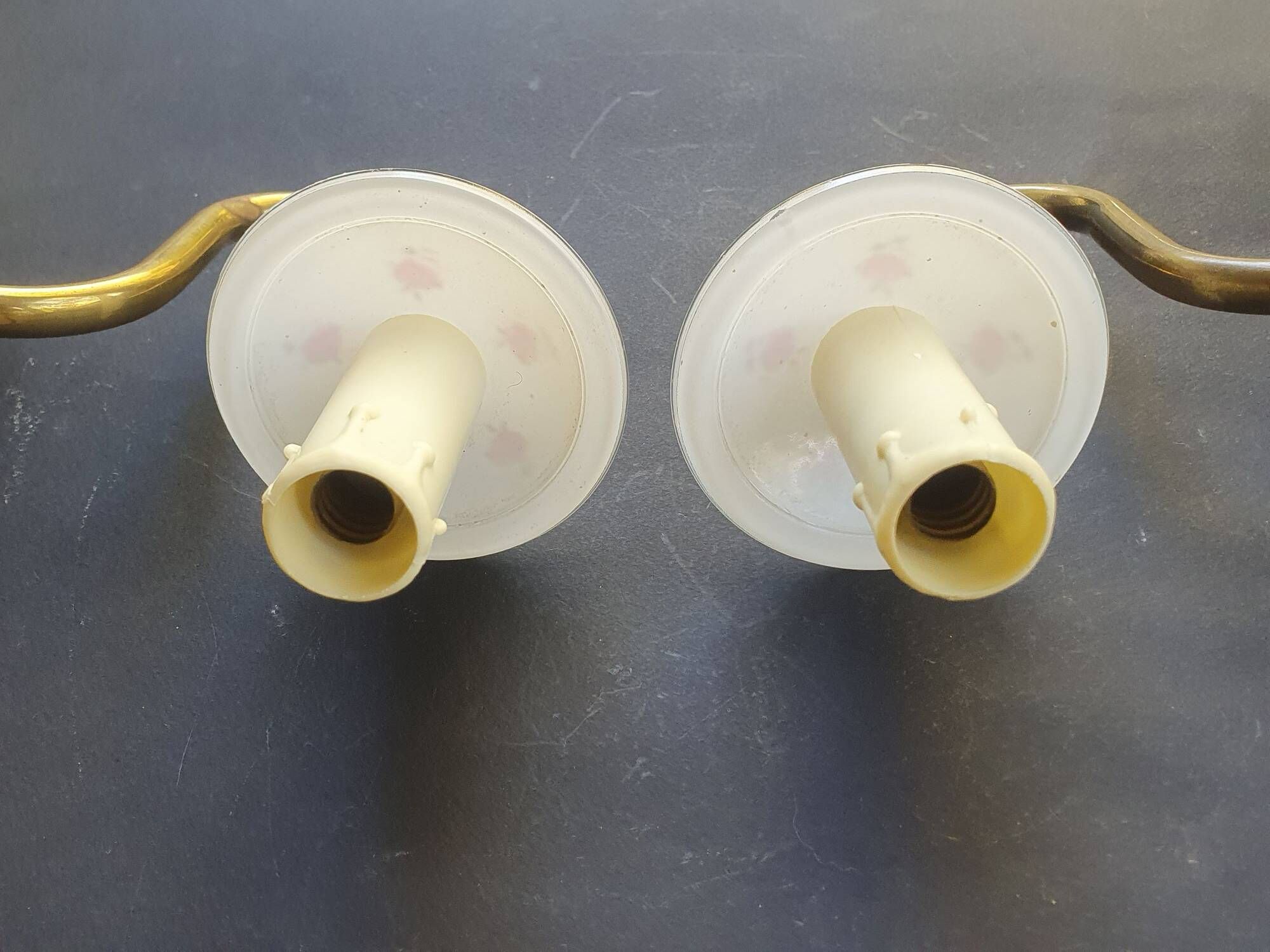 Pair of vintage wall candle holders