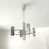 Vintage chandelier in chrome with 5 lightpoints by Sciolari