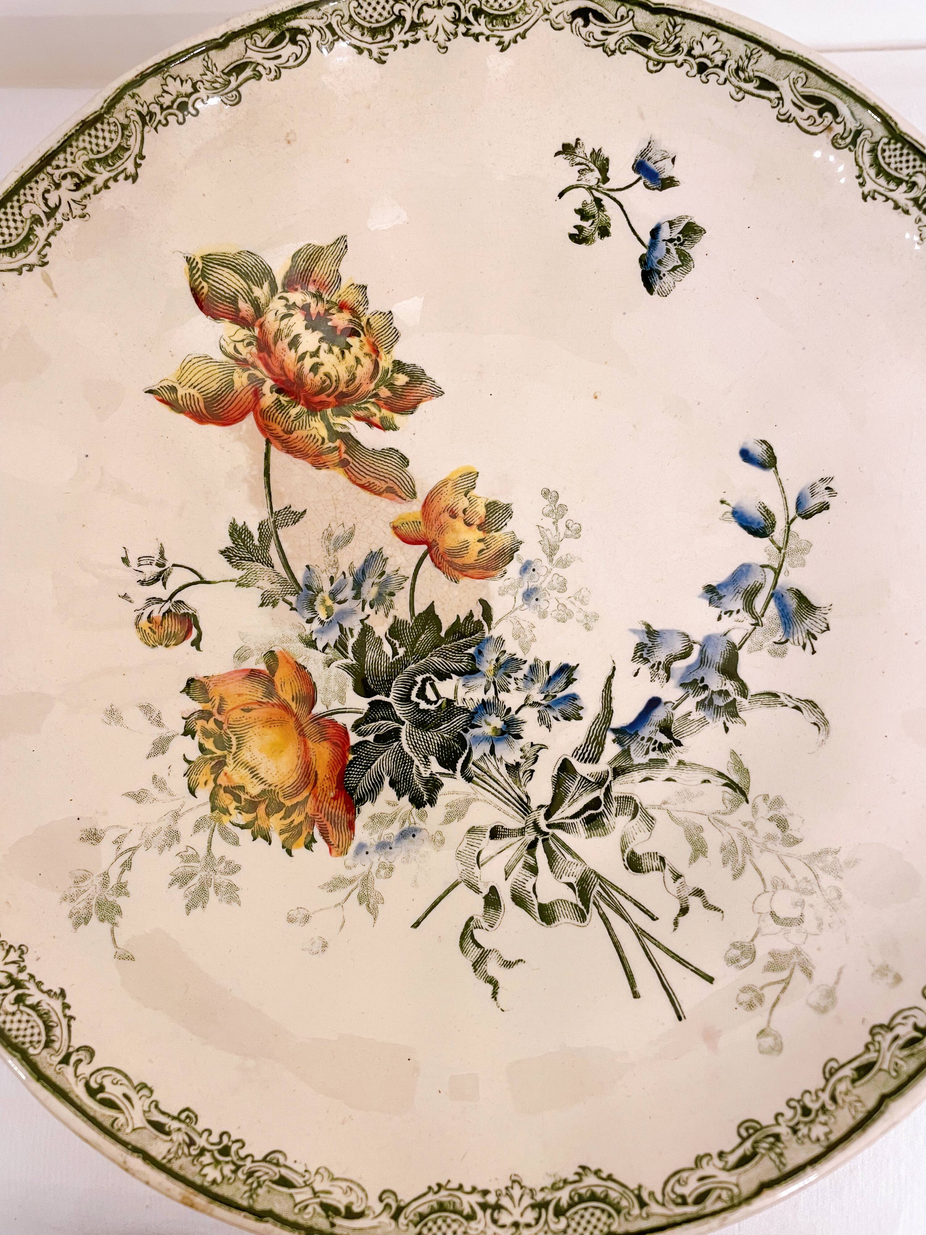 "Fontanges" fruit bowl, Sarreguemines