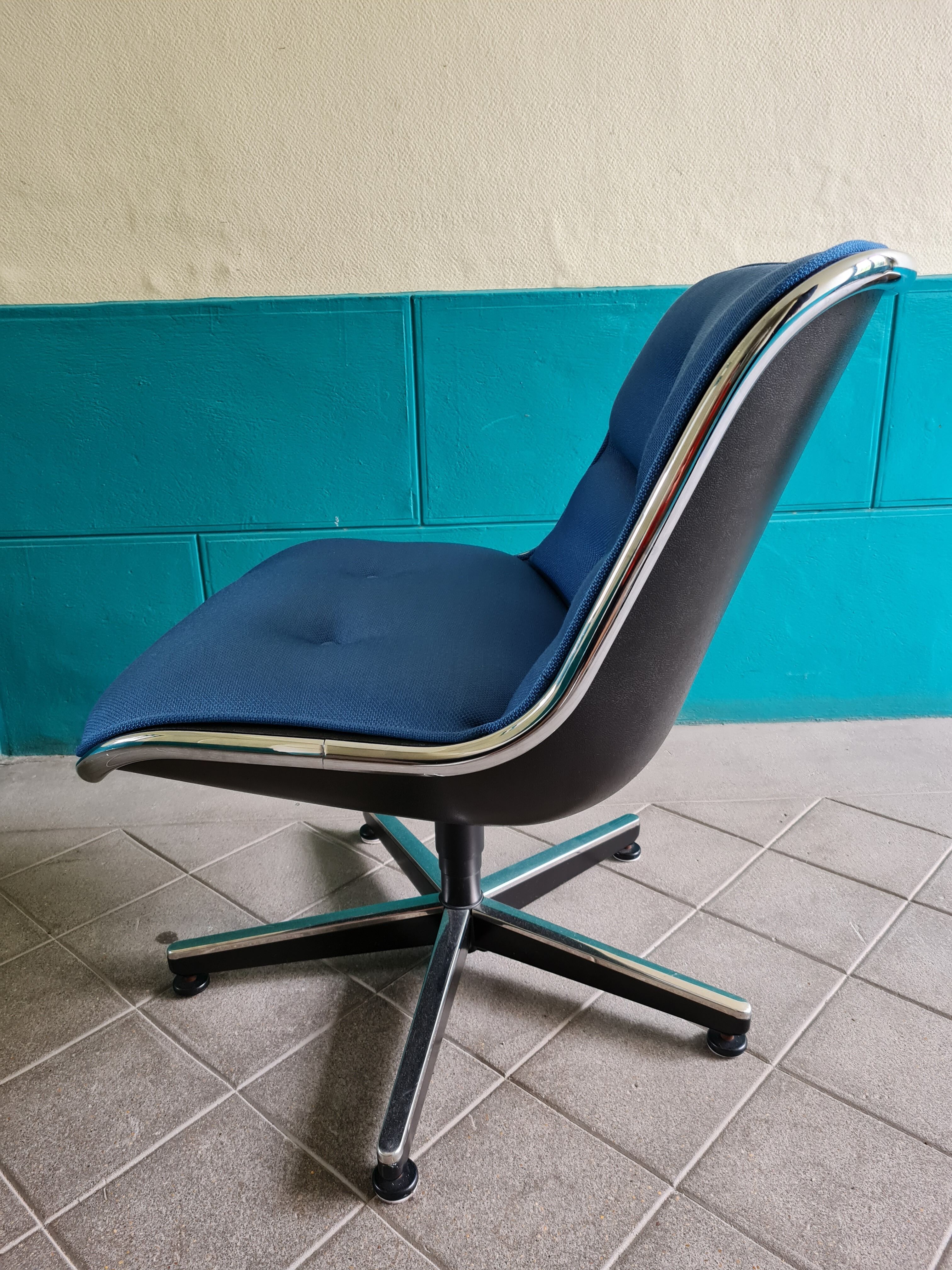 Blue Pollock Knoll armchair