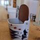 Royal Copenhagen Aluminia Tenera – wall-mounted salt pot "Crazy Bird" – Be