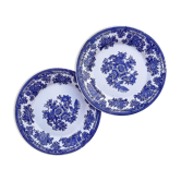 Duo of 2 flat plates Portuguese iron earth