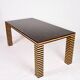 Memphis style dining table, wood, Italy