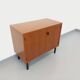 Small vintage storage unit in modernist Scandinavian style in teak from the 60s