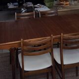 Scandinavian extendable teak table