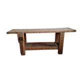 Waxed oak cabinetmaker's workbench
