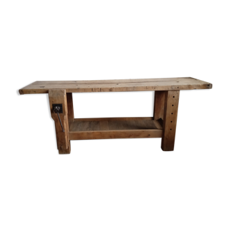 Waxed oak cabinetmaker's workbench