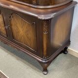 English 2-body mahogany display cabinet from the 70s