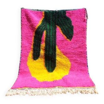 Handcrafted Beni Ouraine rug, size 100 x 200 cm