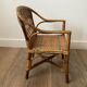 Children's armchair rattan / vintage blue