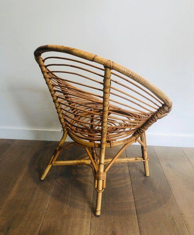 Pair of rattan armchairs