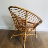 Pair of rattan armchairs