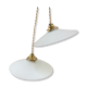 Pair of suspensions in white opaline