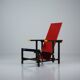 Red and blue armchair by Gerrit Rietveld for Cassina