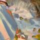 Rest, oil on canvas mounted on cardboard signed Dassimov