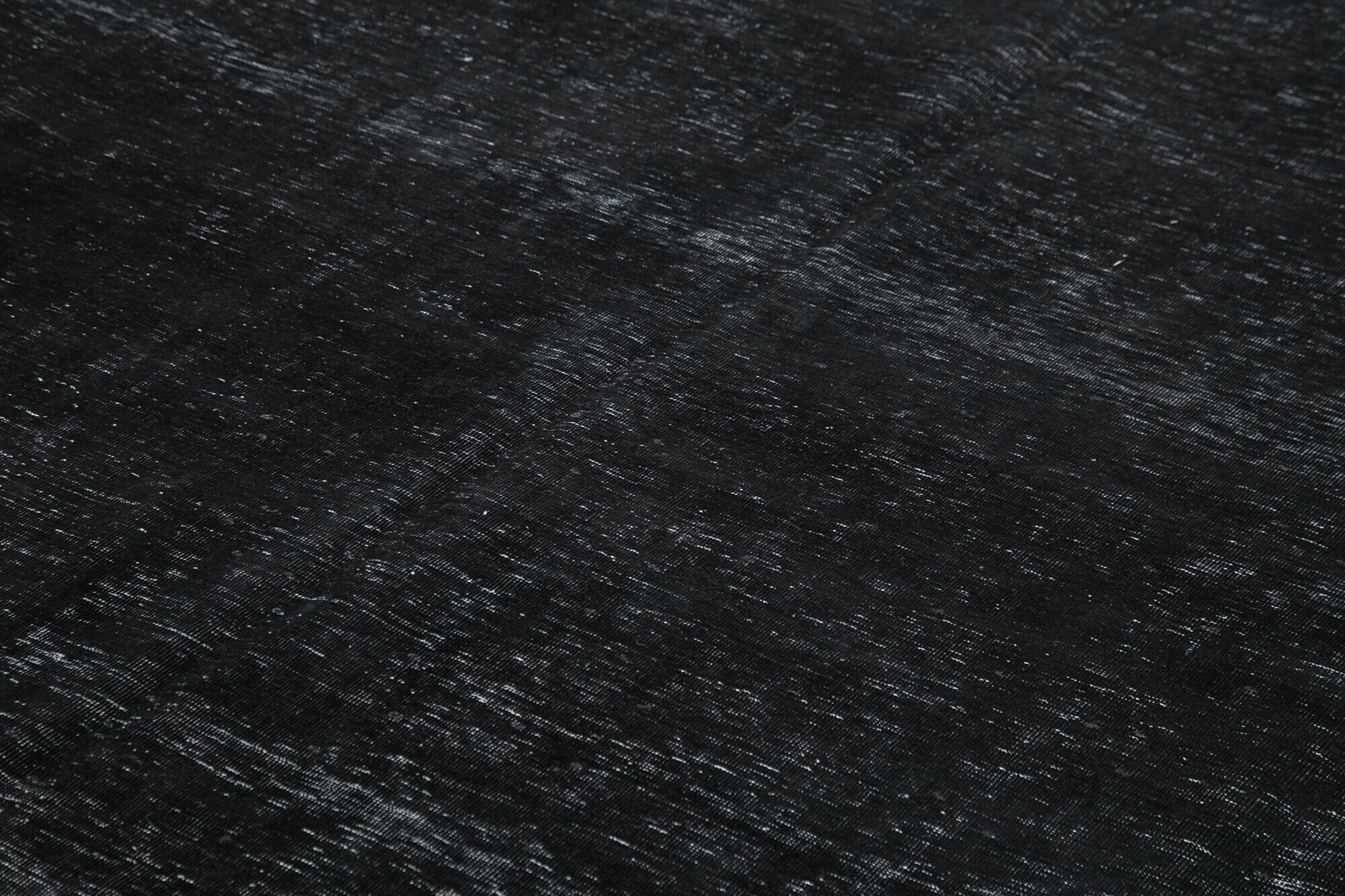 Handmade oriental overdyed 300 cm x 400 cm black wool carpet