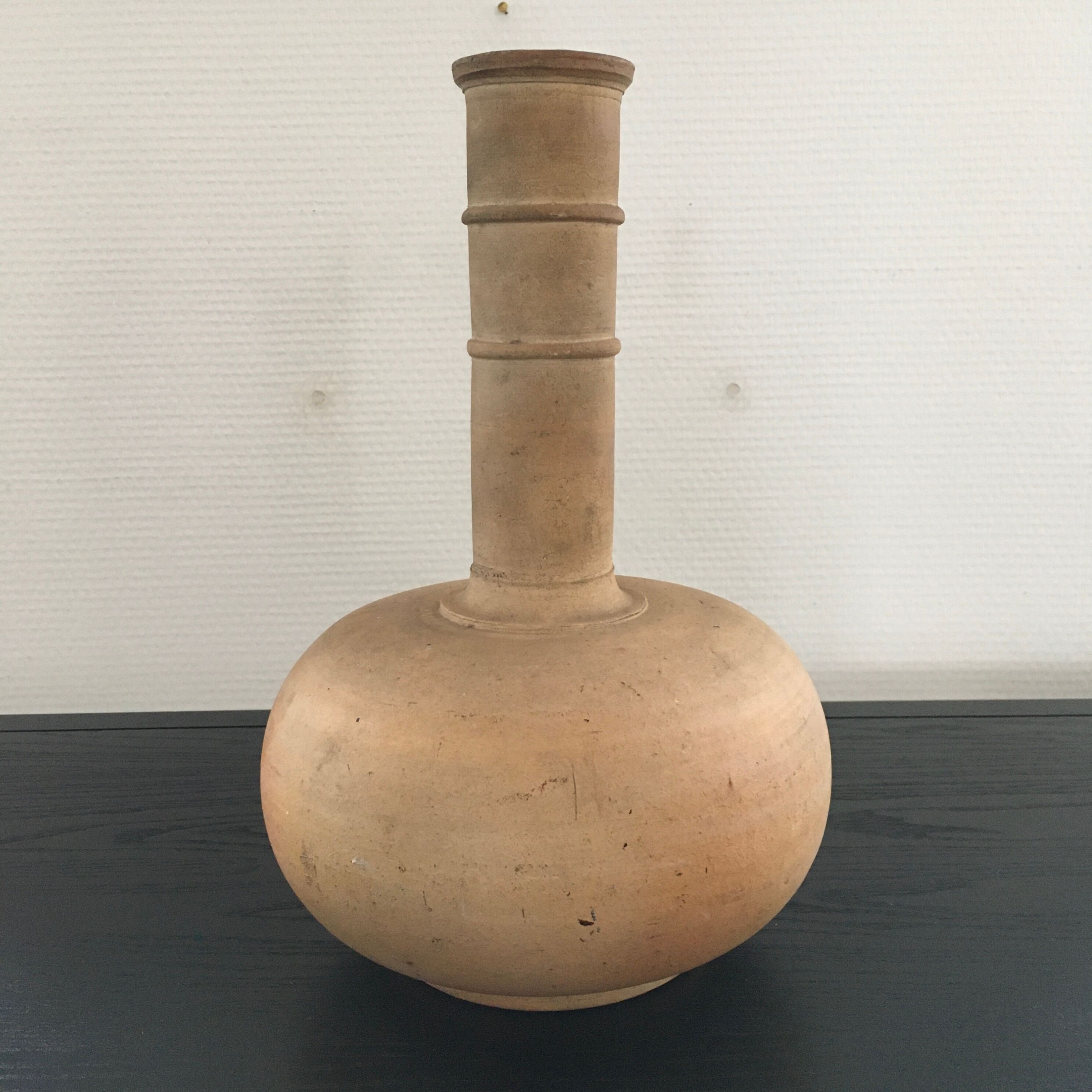 Terracotta heron vase