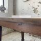 Solid oak farmhouse table 185cm