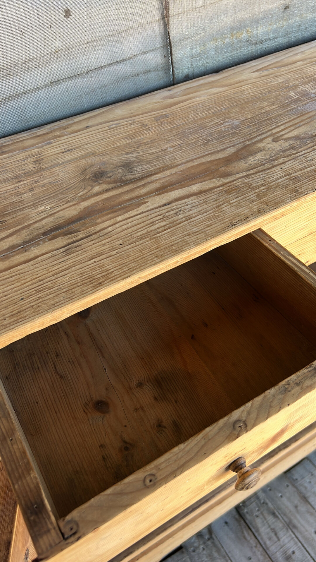 Rustic wooden Parisian buffet
