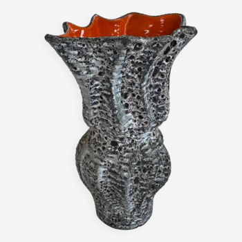 Large fat lava style vase