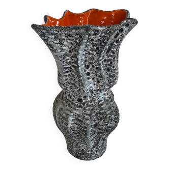 Large fat lava style vase