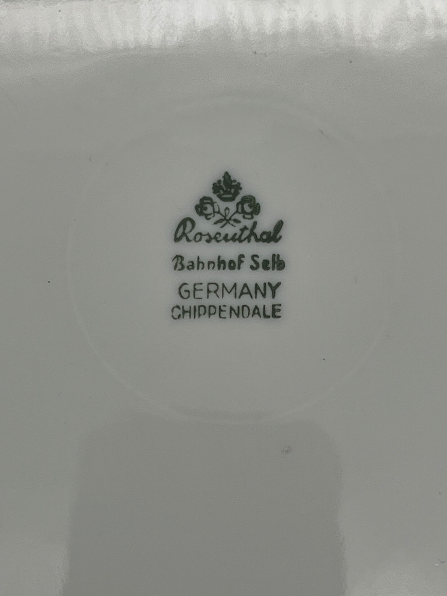 Assiette Rosenthal Bahnhof Selb, forme Chippendale