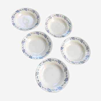 Set de 5 assiettes faïencerie des Chères