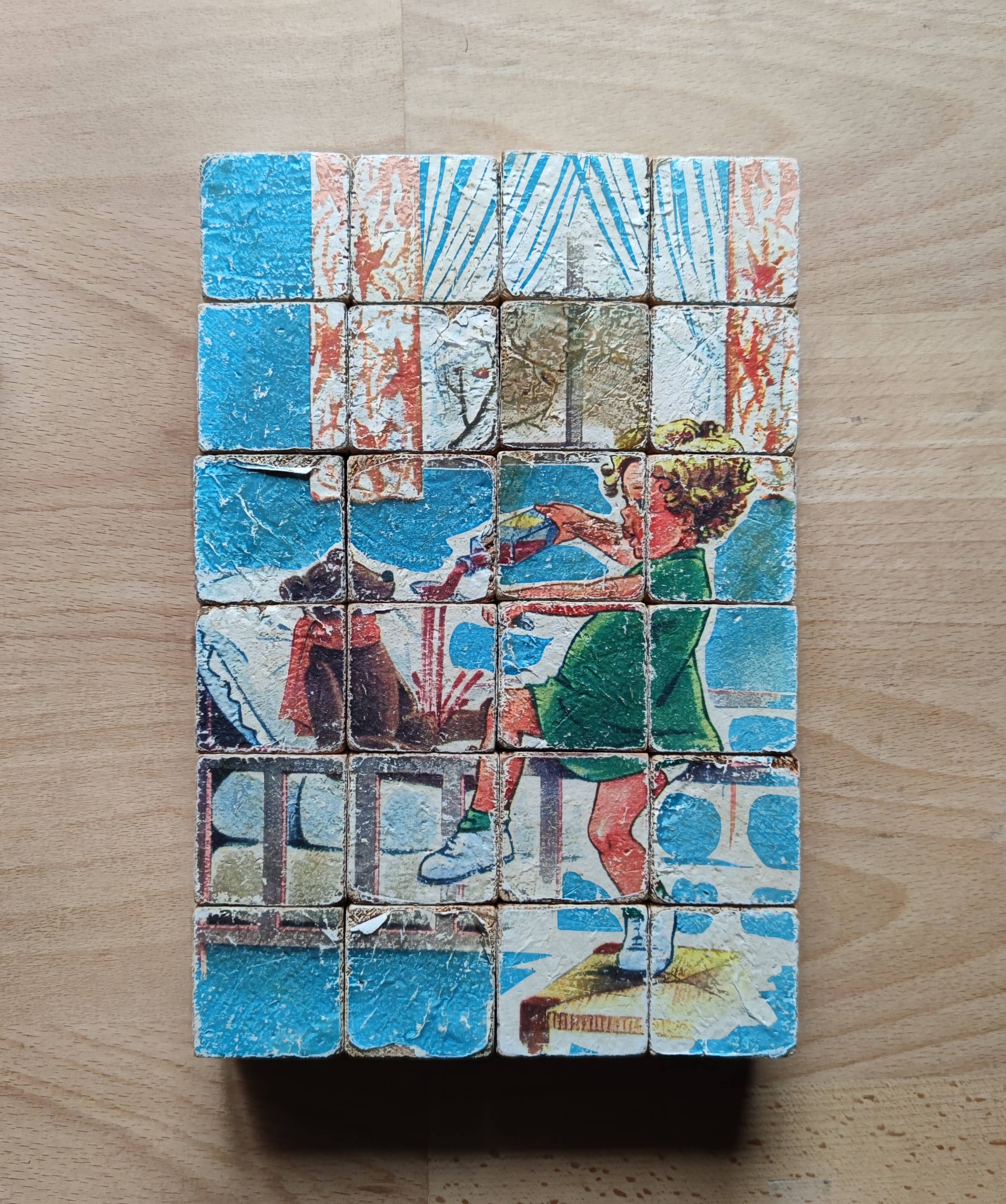 Jeu de cubes en bois