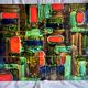 Original painting from the 1950s, ceramic squares.