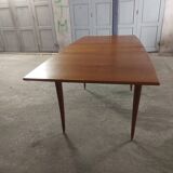 Scandinavian teak table with built-in extension