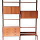 Free standing teak wall unit by Torbjorn Afdal for Bruksbo Tyristrand, 2 Modules, Norway 1960's