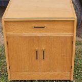 Small vintage oak veneer sideboard from the 1960s