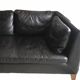 Black leather sofa