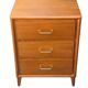 Vintage chest of drawers with oak compass legs, 1950s