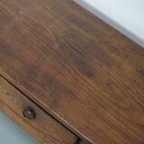 Table basse rustique en châtaignier de ferme espagnole du XVIIIe siècle