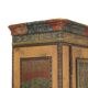 Antique Rustic Farmhouse Folk Art Painted Bridal Cabinet 1822