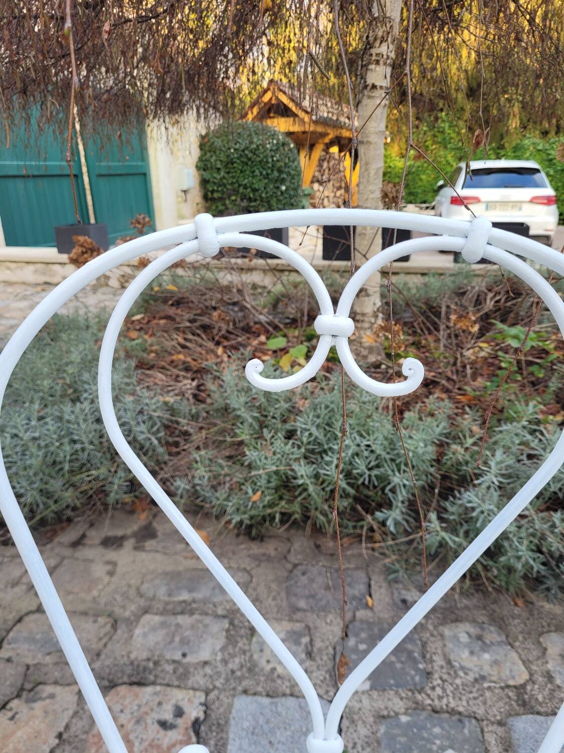 2 Chaises de jardin en fer forgé