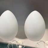 Murano glass egg lamps, 1970s, set of 2