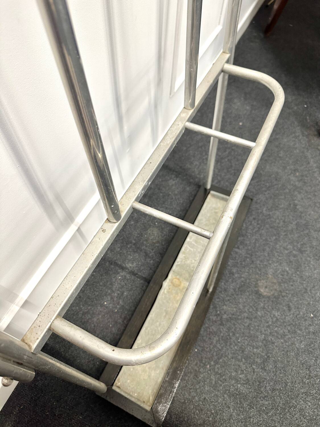 Vintage aluminum entrance locker
