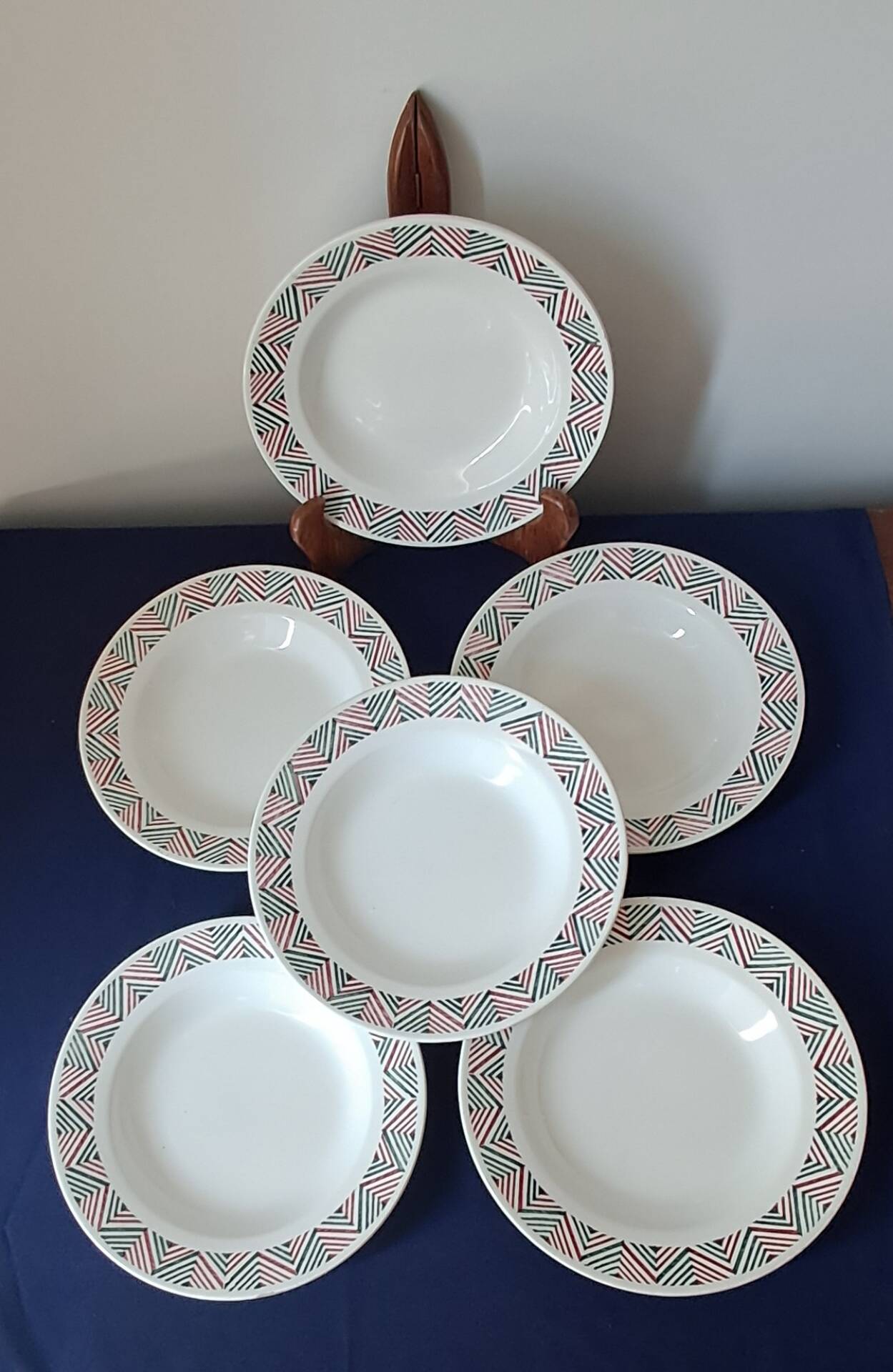 6 assiettes creuses modèle Adèle de Digoin Sarreguemines
