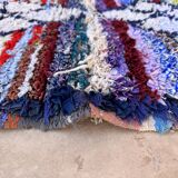Tapis Berbère Boucherouite coloré - 80 x 189 cm