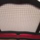 Antique Louis XV style red velvet settee