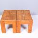 Paire de tables d'appoint en pin massif Suède 1970s