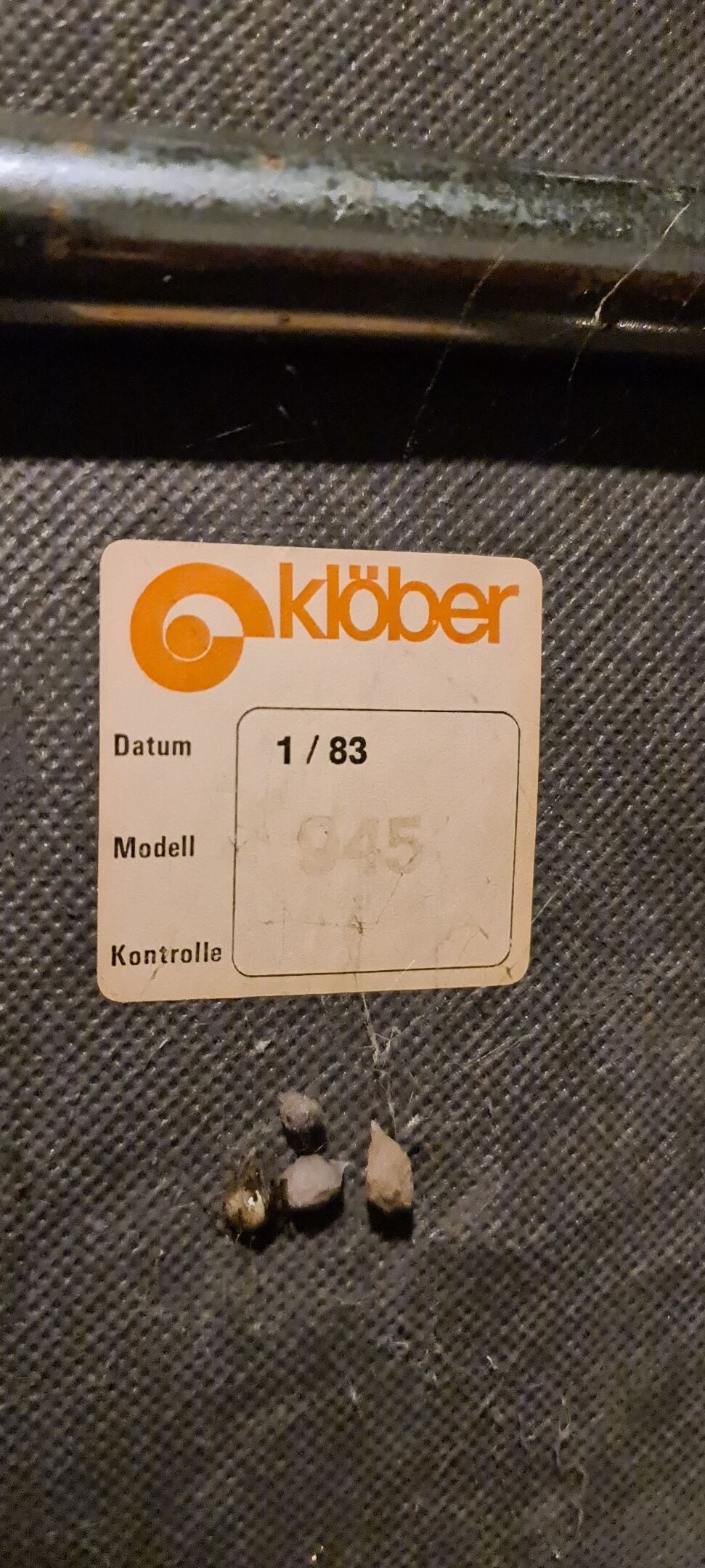 Vintage leather stacking chair by Klober Germany