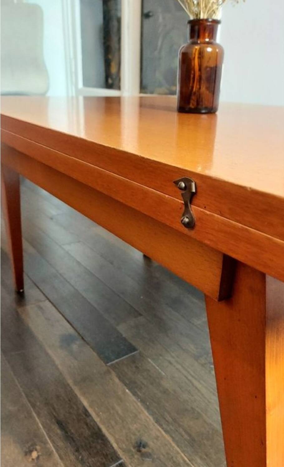 3 in 1 table with adjustable teak portfolio - “Révélation” model by Albert Ducrot - France, 1952