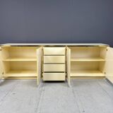 Beige lacquered credenza, 1970s