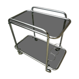 Dessert, bar, glass and chrome on roulette year 70