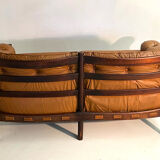 2 seat sofa in tanned leather by Arne Norell for Coja