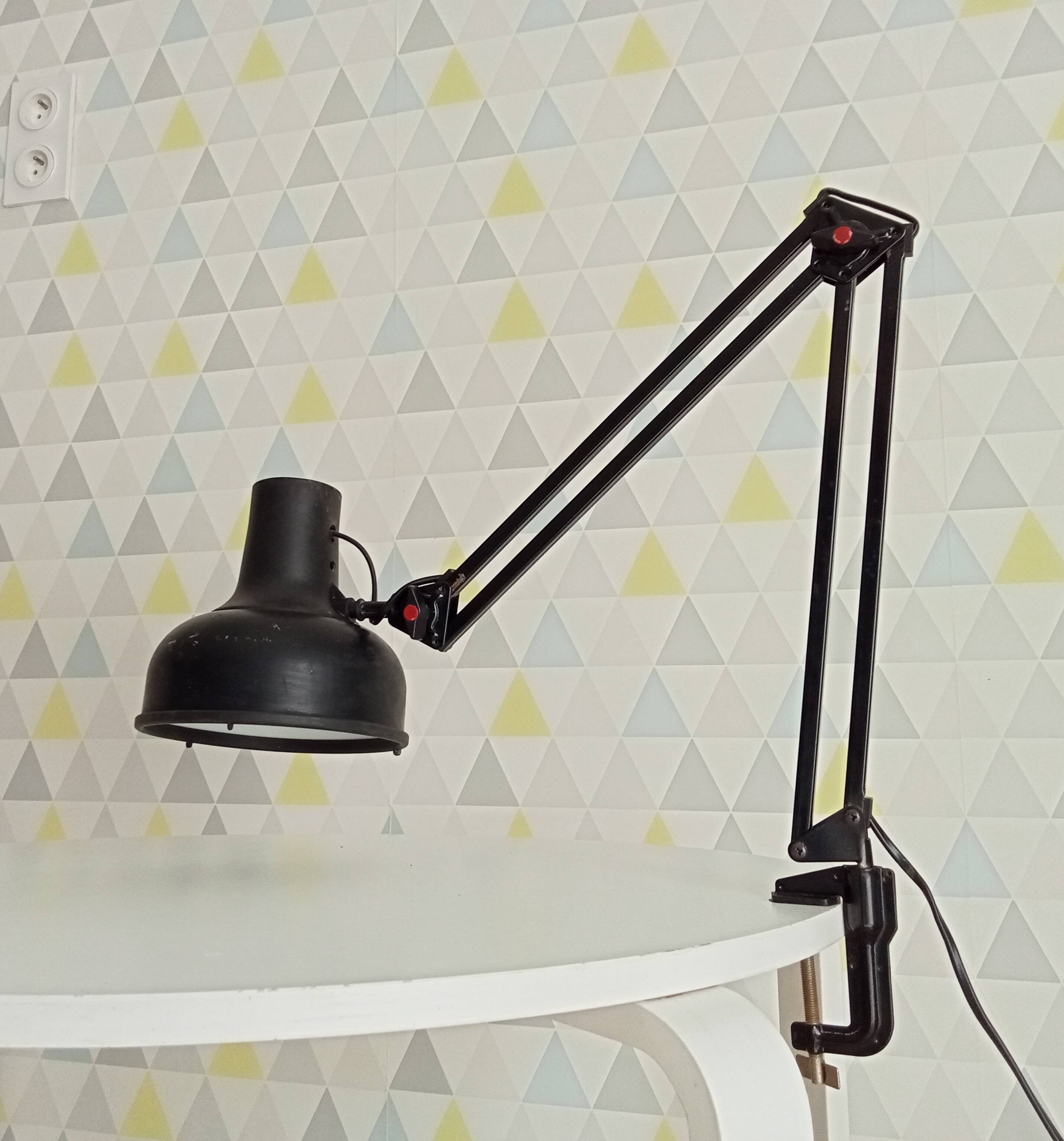 Vintage Scandinavian architect lamp Lival 70s