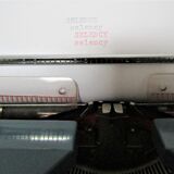 Typewriter erika 40 blue and white 70s made in germany